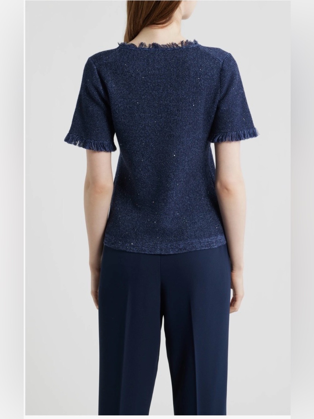Kate Fringe Short Sleeve Sweater - Picture 6 of 8